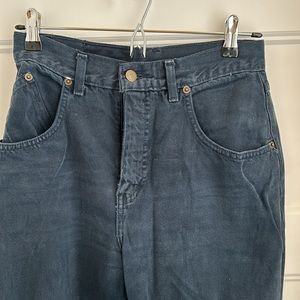 Vintage navy high rise mom jeans